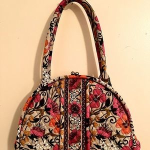 Vera Bradley Eloise Kisslock Shoulder Purse in Tea Garden Pattern